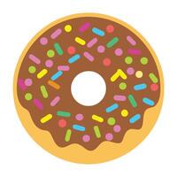 Vibrant Doughnut with Sprinkles Art Design vector