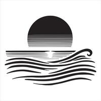 New Day Rises Over the Ocean Horizon vector
