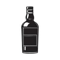 Whisky Bottle Design with Stunning Whiskey Illustration Art vector