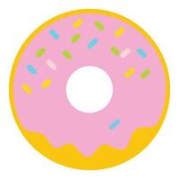 Artistic Doughnut with Colorful Sprinkles Illustration vector