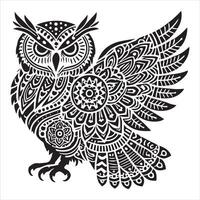 Beautifully Crafted Owl Mandala Design vector