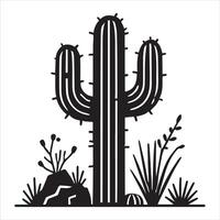 Charming Cactus Illustration for Desert Art vector