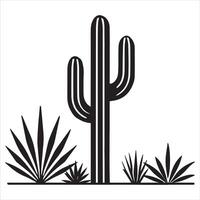 Desert Cactus Illustration for Creative Design vector