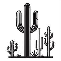 Cactus Clipart for Desert Themed Creation vector