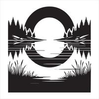 Calm Ocean Waters and a Golden Sunrise vector