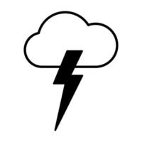 lightning storm Thunderstorm icon vector