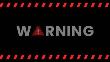 Warning animations on a transparent background. video