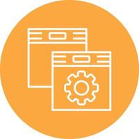 Platform Line Multi Cirlce Icon vector