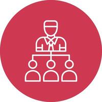Dictatorship Line Multi Cirlce Icon vector