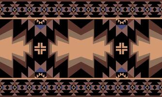 pattern geometric designs with brown and blue on black background , design for fabric or various pattern printing works. vector