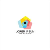 lorem ipsum logo icon for home or company identity with creative illustration vector