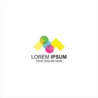 lorem ipsum logo m icon for company or business identity with creative illustration vector