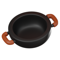 3D render, Cooking Pan Render for Kitchenware and Culinary Design Projects, Icon Illustration png
