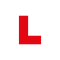 Learner Driver Sign isolated on a Transparent Background png