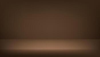 Dark brown studio background. Empty Room Studio with table. Space for selling products, backdrop, wallpaper, background, text. illustration. vector
