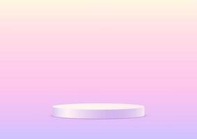 Pastel purple background 3d with podium. Empty purple and pink studio room background. Space for selling products on the website. illustration. vector