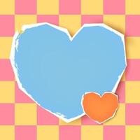 Abstract heart background. Heart shaped background in torn paper style.Space for selling products, backdrop, wallpaper, background, text. vector