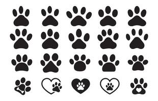Paw icon Pet paw editable stroke outline icon isolated on white background vector