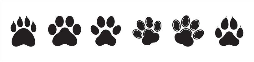 Pet paw editable stroke outline icon isolated on white background vector