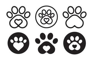Pet paw editable stroke outline icon isolated on white background.paw print sign and symbol. dog or cat paw vector