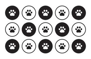 paw print sign and symbol. dog or cat paw vector