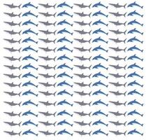 shark and dolphin as a pattern background vector