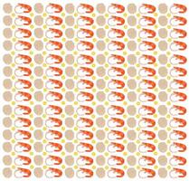shrimp and shellfish as a pattern background vector