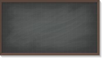 A classic checkered chalkboard with a wooden frame, empty school blackboard for classroom, perfect for educational or back-to-school designs. Realistic texture and shading vector
