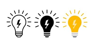 Bulb icon. Light Bulb sign. for mobile concept and web design. illustration on white background. vector