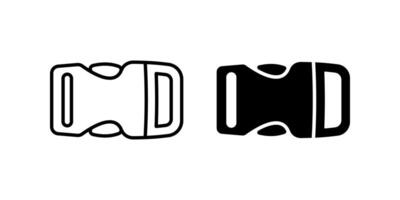 Buckle icon set. backpack buckle Symbol. metal belt buckle sign. for mobile concept and web design. illustration on white background vector
