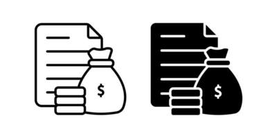 Budget icon set. Finance sign. for mobile concept and web design. illustration on white background vector