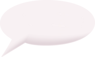 Graphically volumetric empty speech bubble png