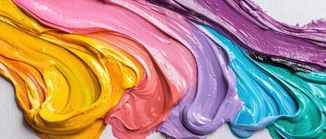 An abstract colorful paint strokes background texture photo