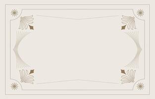 retro deco frame banner. Abstract decoration template for horizontal design vector