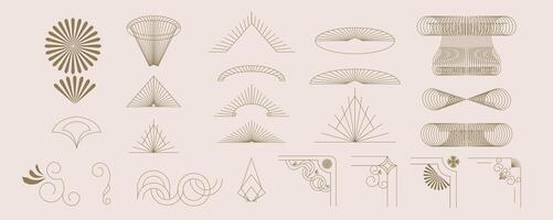 deco frame and border with shape triangle vector