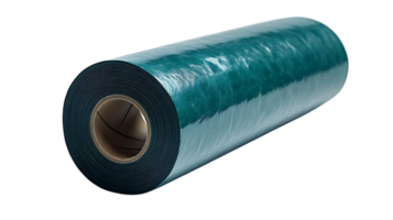 Roll of Teal Plastic Film, a Transparent Background, Ideal for Crafts png