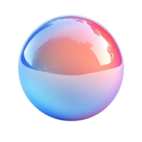 Create Colorful Gradient Sphere with Transparent Background png