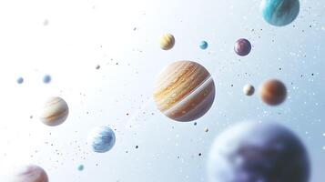 High resolution image of planets in space photo