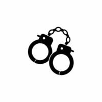 Hand cuff silhouette for graphic use vector