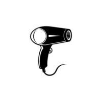 Hair dryer silhouette outline vector