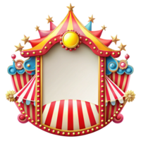 Carnival-inspired blank frame with a dynamic design png