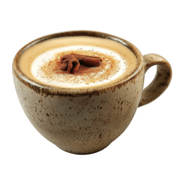 Zimt Latté Kaffee gewürzt trinken png