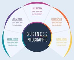 5 Options infographic design vector