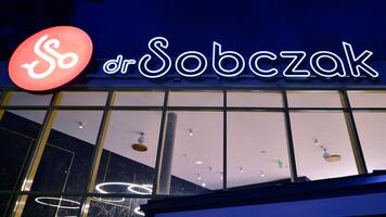 Warsaw, Poland. 2 January 2025. Urban landscape. Company signboard dr Sobczak. photo