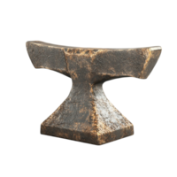 Stone Stool with Black Stand on Transparent Background png