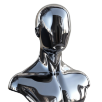Abstract Black Mannequin Head on Transparent Background png
