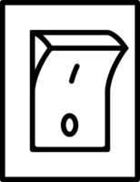 Electric switch outline icon. Power off linear style sign toggle switch off position for graphic design, logo, web site, social media, mobile app, ui png