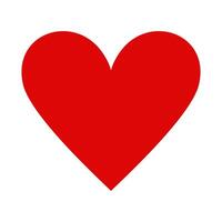 Simple red heart shape embodies love vector