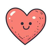 Sweet smiling heart illustration celebrating love and joy in a playful design perfect for happy occasions vector