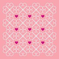 A pink background with heart pattern vector